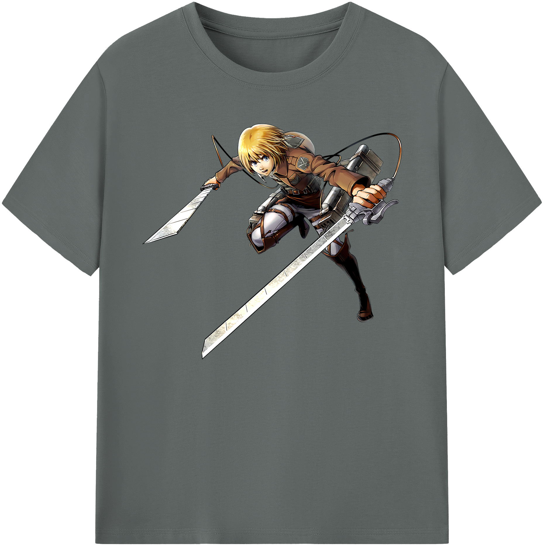（画像用） 進撃の巨人 アルミン·アルレルト Attack on Titan Armin Arlert 綿100％ メンズ半袖Tシャツ｜肌触りやわらか＆通気性